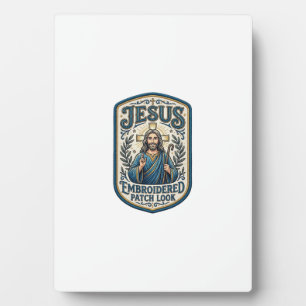Plaque Photo Patch brodé Jésus Regardez Patch brodé Jésus