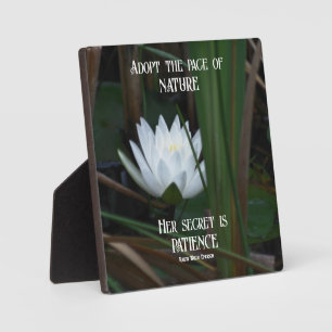 Plaque Photo Patience Emerson Citation Inspirationnelle Lotus
