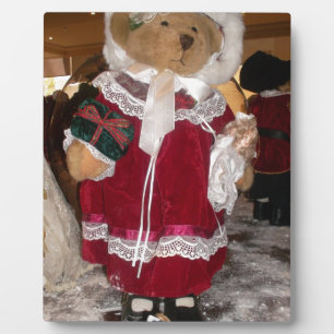 Plaque Photo Patinage de Noël Collection d'ours en peluche.