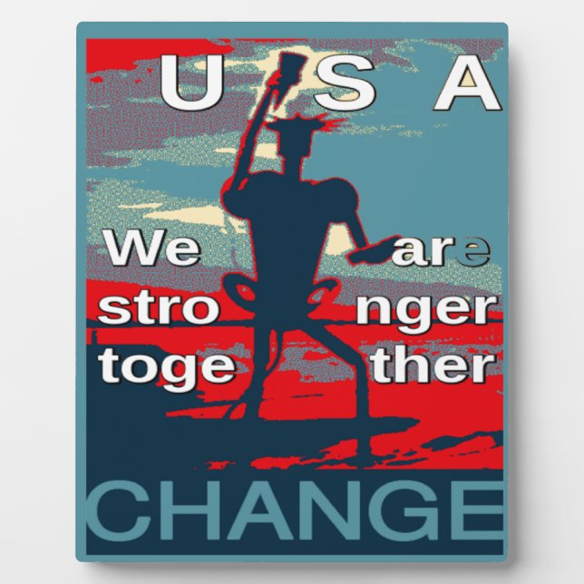 Plaque Photo Patriotic USA Hope Graphisme Art Design (Devant)