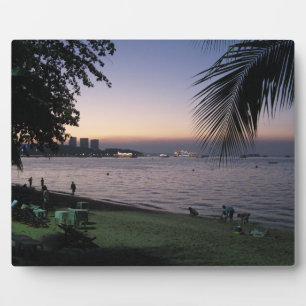 Plaque Photo Pattaya Beach Sunset ... Chonburi, Thaïlande