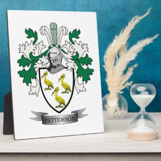 Plaque Photo Patterson Family Crest