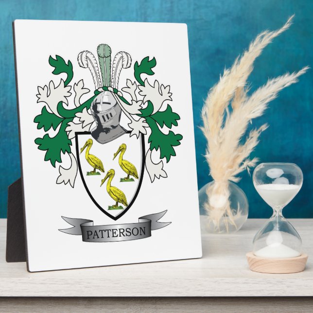 Plaque Photo Patterson Family Crest (Côté)