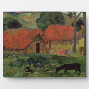 Plaque Photo Paul Gauguin The Three Huts, Tahiti, 1891-92 (oi