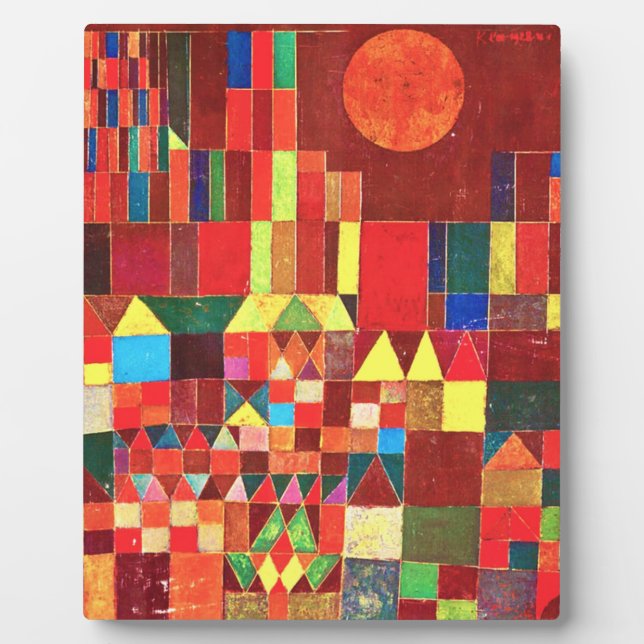 Plaque Photo Paul Klee - Château Et Soleil (Devant)