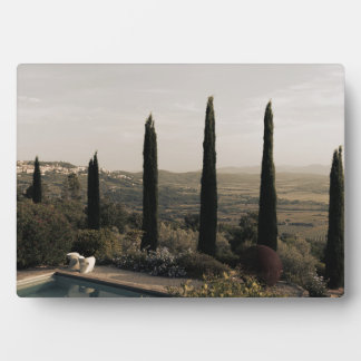 Plaque Photo Paysage toscan caché derrière les cyprès (2024)