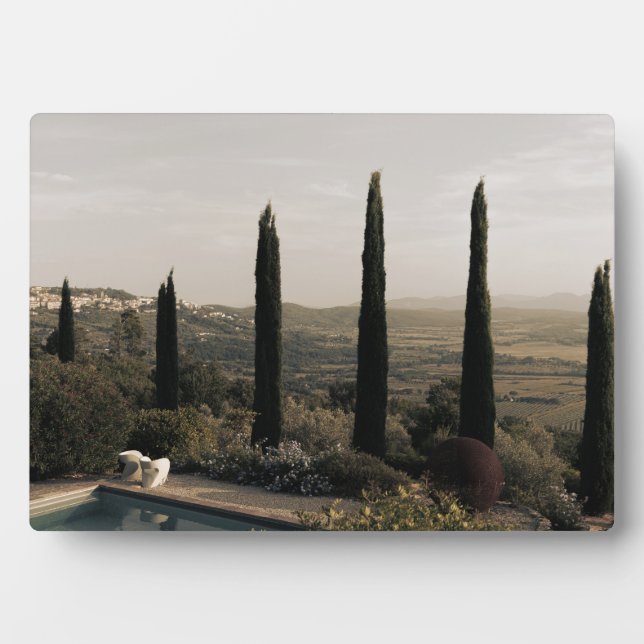 Plaque Photo Paysage toscan caché derrière les cyprès (2024) (Devant)