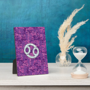Plaque Photo Pearle comme cancer Zodiac Connexion Camo numériqu