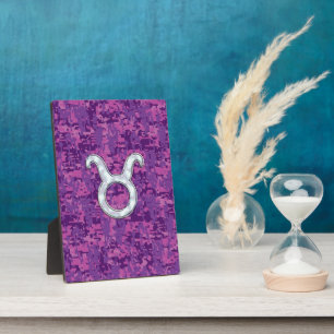 Plaque Photo Pearle comme Taurus Zodiac Connexion Camo numériqu