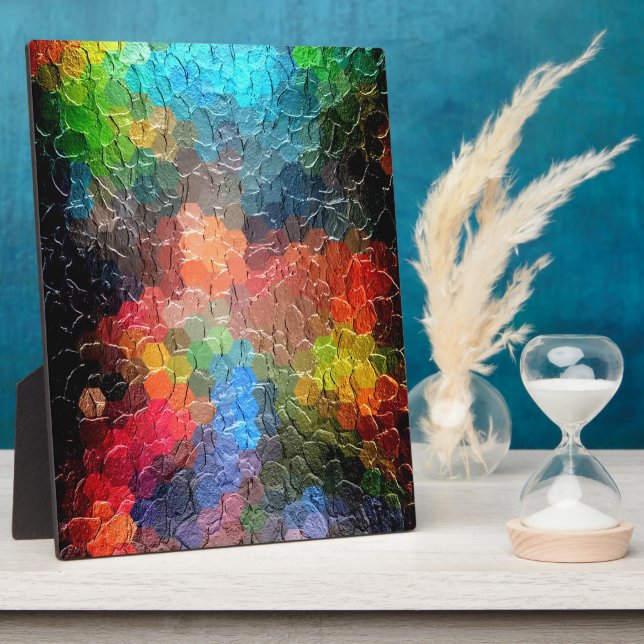 Plaque Photo Peinture Abstraite | Couleurs dynamiques (Côté)
