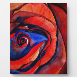 Plaque Photo Peinture abstraite de rose rouge macro
