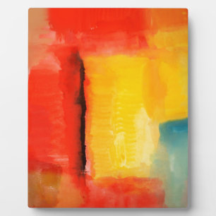 Plaque Photo Peinture Abstraite rouge moderne