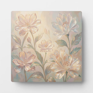 Plaque Photo Peinture de fleurs douces au pastel