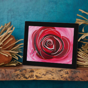 Plaque Photo Peinture de rose papillon par Alfred Fox