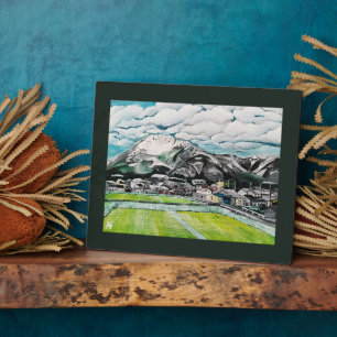 Plaque Photo Peinture du Mont Fuji par Alfred Fox