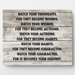 Plaque Photo Pensées Destinée Motivation