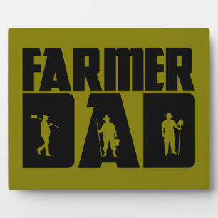 Plaque Photo Père fermier - Fête des pères agricole