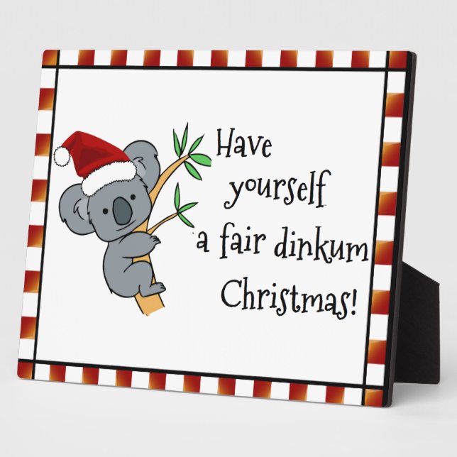 Plaque Photo Père Noël Koala - Fair Dinkum (Côté)