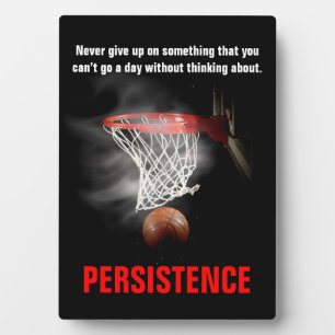 Plaque Photo Persistance Basketball Inspiration Motivation