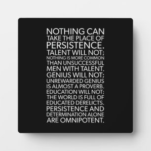 Plaque Photo Persistance - Succès, Hustère, Motivation Gym