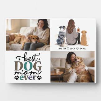 Plaque Photo Personalized Dog Mom with Custom Name | Happy 