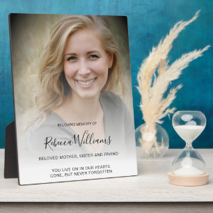 Plaque Photo Personalized Photo and message on easel stand