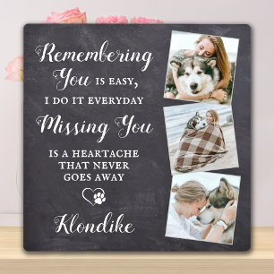 Plaque Photo Personnalisé Animal Memorial Souvenir Poem Chien 3