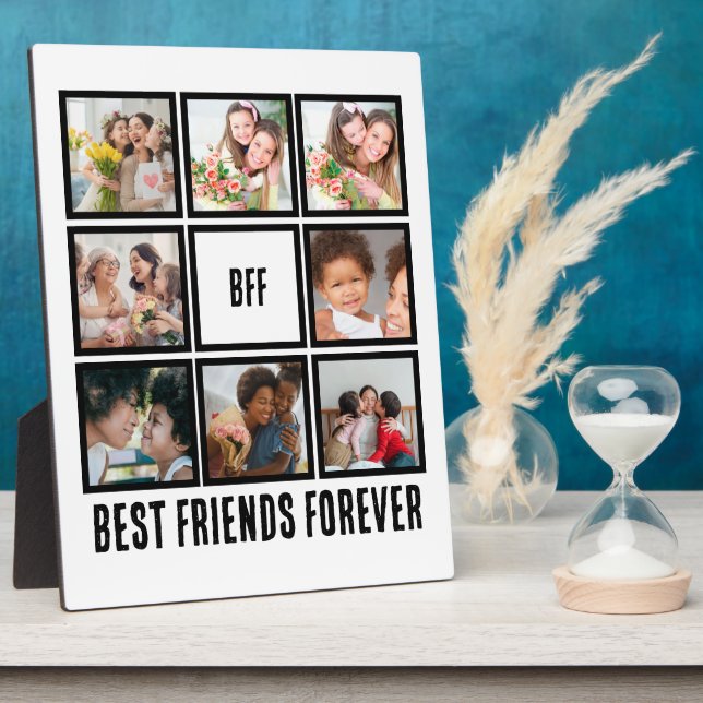 Plaque Photo Personnalisé BFF Meilleurs amis Forever 8 Collage  (Côté)