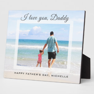 Plaque Photo Personnalisé Je T'Aime Papa Photo personnalisée