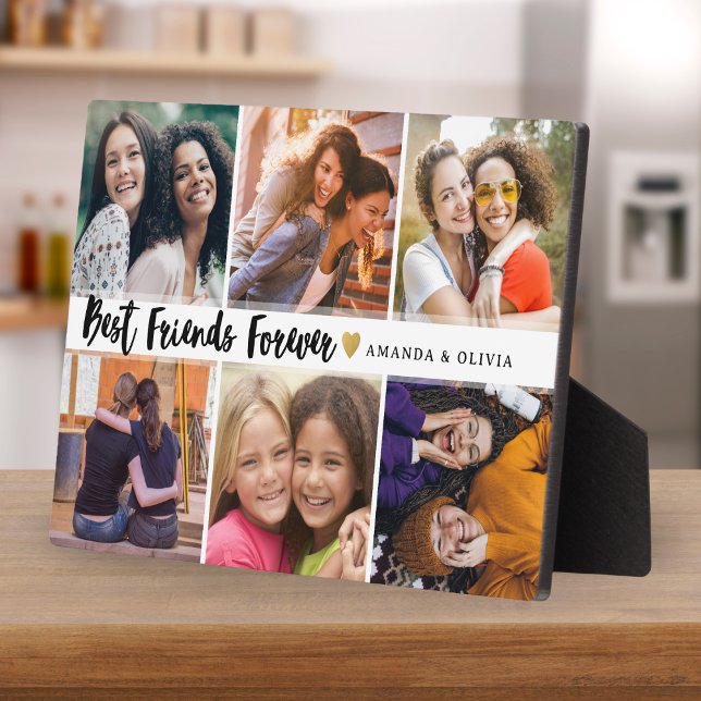 Plaque Photo Personnalisé Meilleur Amis Pour toujours Nom 6 Col (Créateur téléchargé)