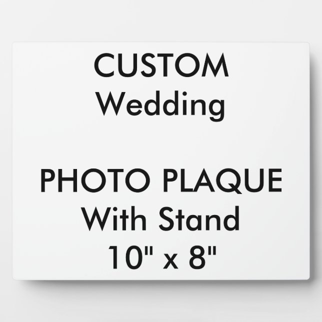 Plaque photo personnalisée 10 po x 8 po (Devant)