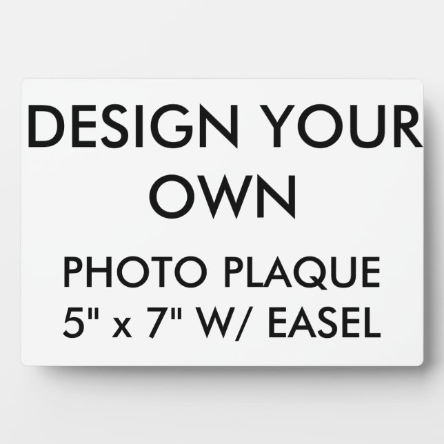 Plaque photo personnalisée de 5 po x 7 po (Devant)