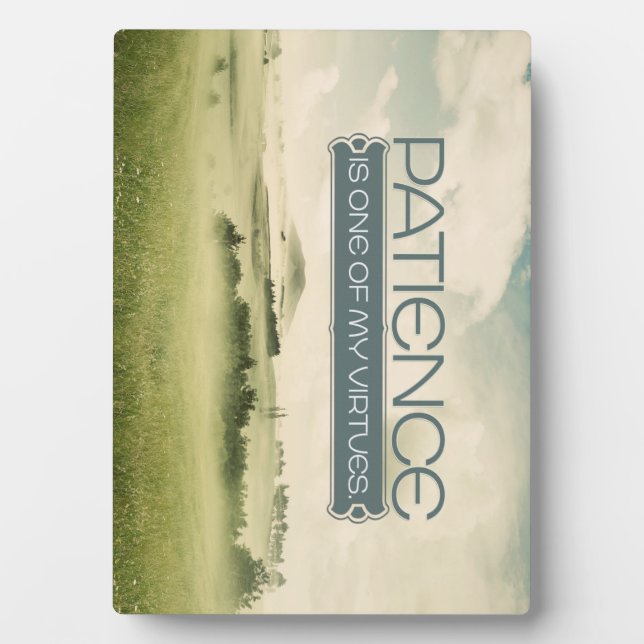 Plaque photo personnalisée de Patience Virtue (Devant)