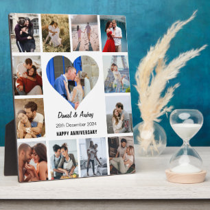 Plaque Photo Personnaliser Heart Photo Collage Anniversaire Cad