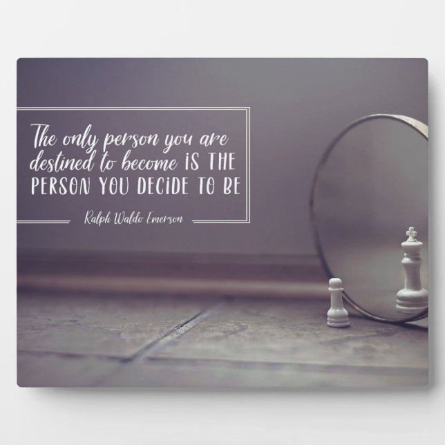 Plaque Photo Personne Que Vous Êtes Destinée À Devenir (Devant)