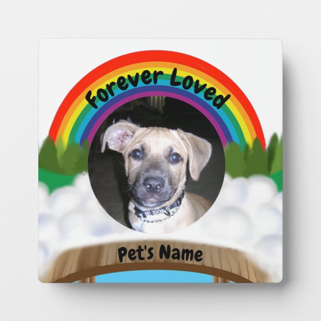 Plaque Photo Perte d'animal de compagnie du pont Rainbow (Devant)