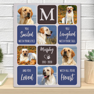 Plaque Photo Pet Loss Dog Memorial Custom Stylish Modern Photo 