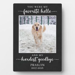 Plaque Photo Pet Memorial Loss Sympathy Photo