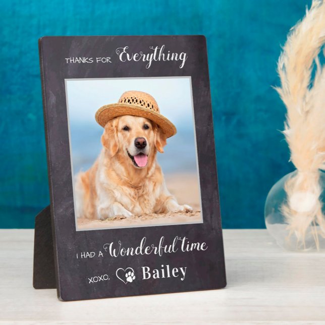 Plaque Photo Pet Memorial Merci Pour Tout Ce Chien Perdu Photo (Créateur téléchargé)