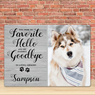 Plaque Photo Pet Memorial Sympathy Keepsaké photo personnalisée