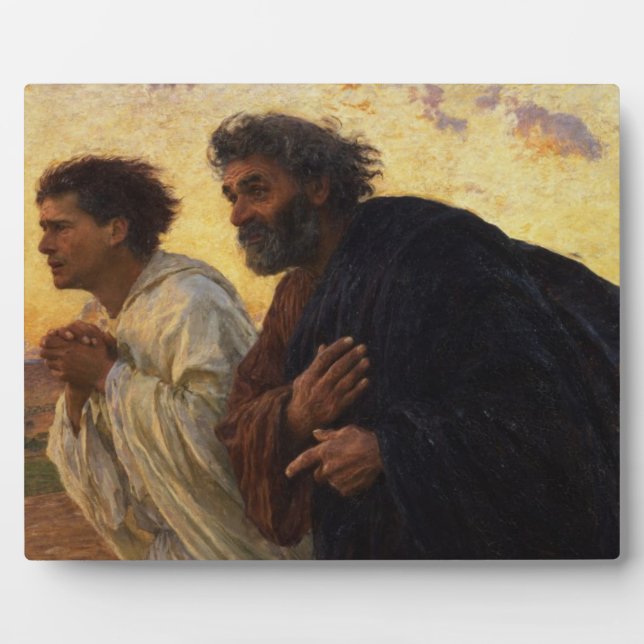 Plaque Photo Peter et John Running (Devant)