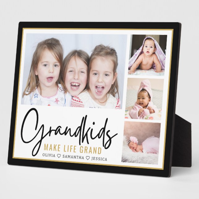 Plaque Photo Petits enfants font la vie Grand 4 Photo personnal (Côté)