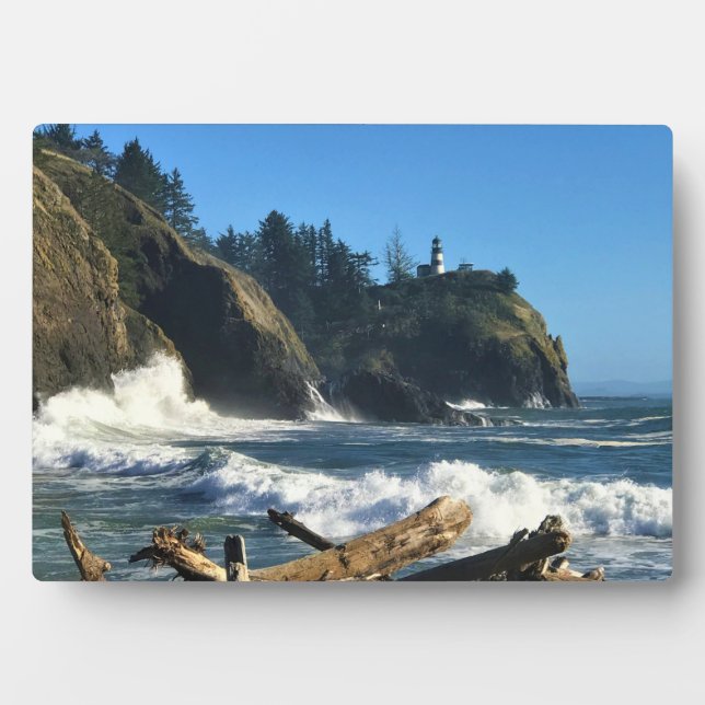 Plaque Photo Phare du Cap Disappointment, Washington (Devant)