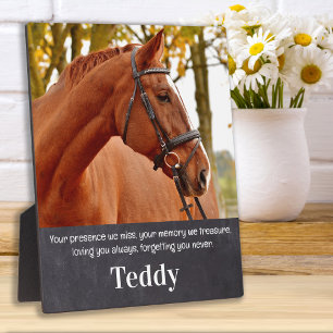 Plaque Photo Photo de cheval personnalisé en souvenir d'un anim