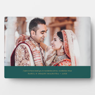 Plaque Photo Photo de citation d'amour indien pour couple marié