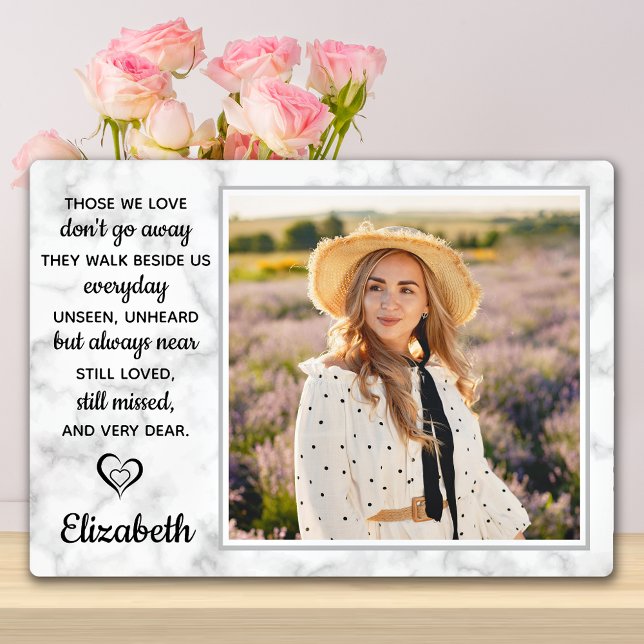 Plaque Photo Photo de la citation en marbre commémoratif modern (Créateur téléchargé)