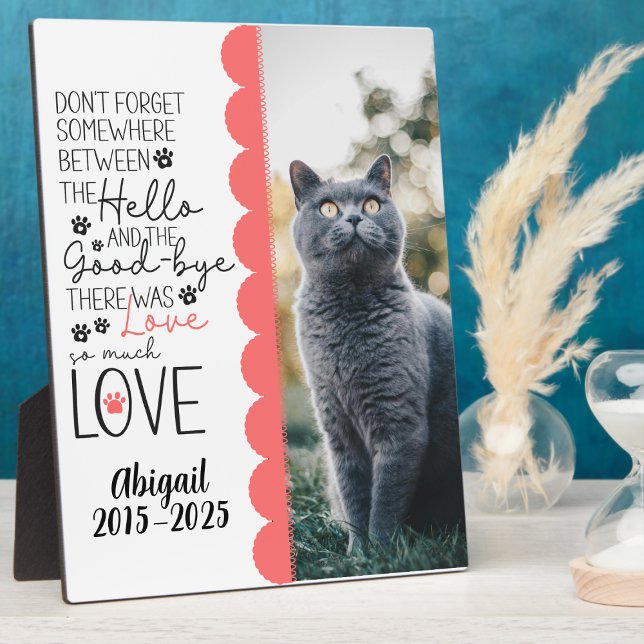 Plaque Photo Photo de souvenir de perte d'animal de compagnie c (Photo Pet Memorial Plaque)