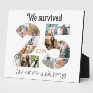 Plaque Photo Photo du 25e anniversaire de mariage