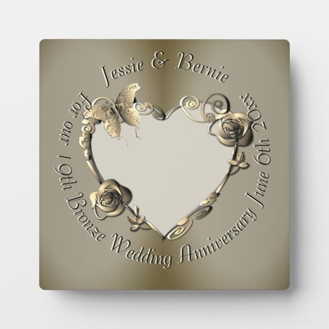 Plaque Photo Photo du Coeur Rose du 8ème, 19ème anniversaire du (Devant)