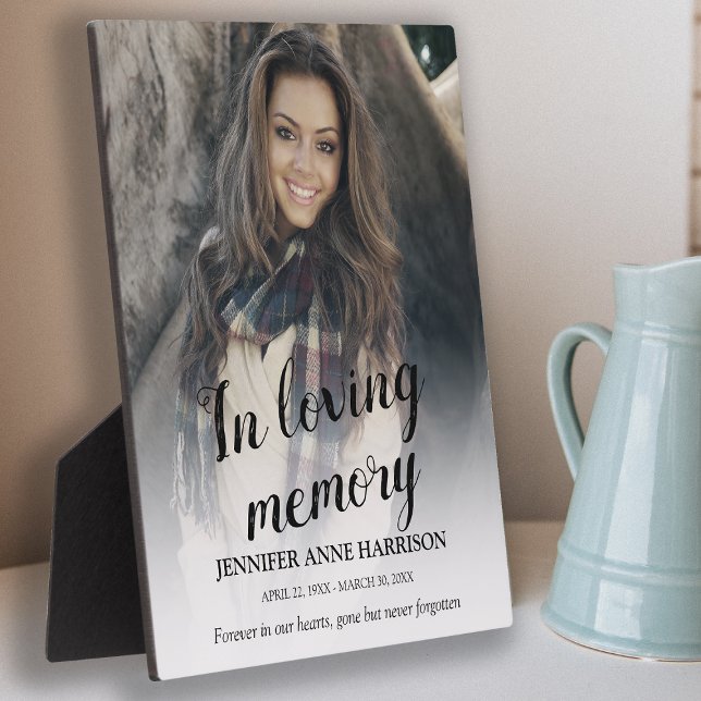 Plaque Photo Photo en mémoire affectueuse (Créateur téléchargé)